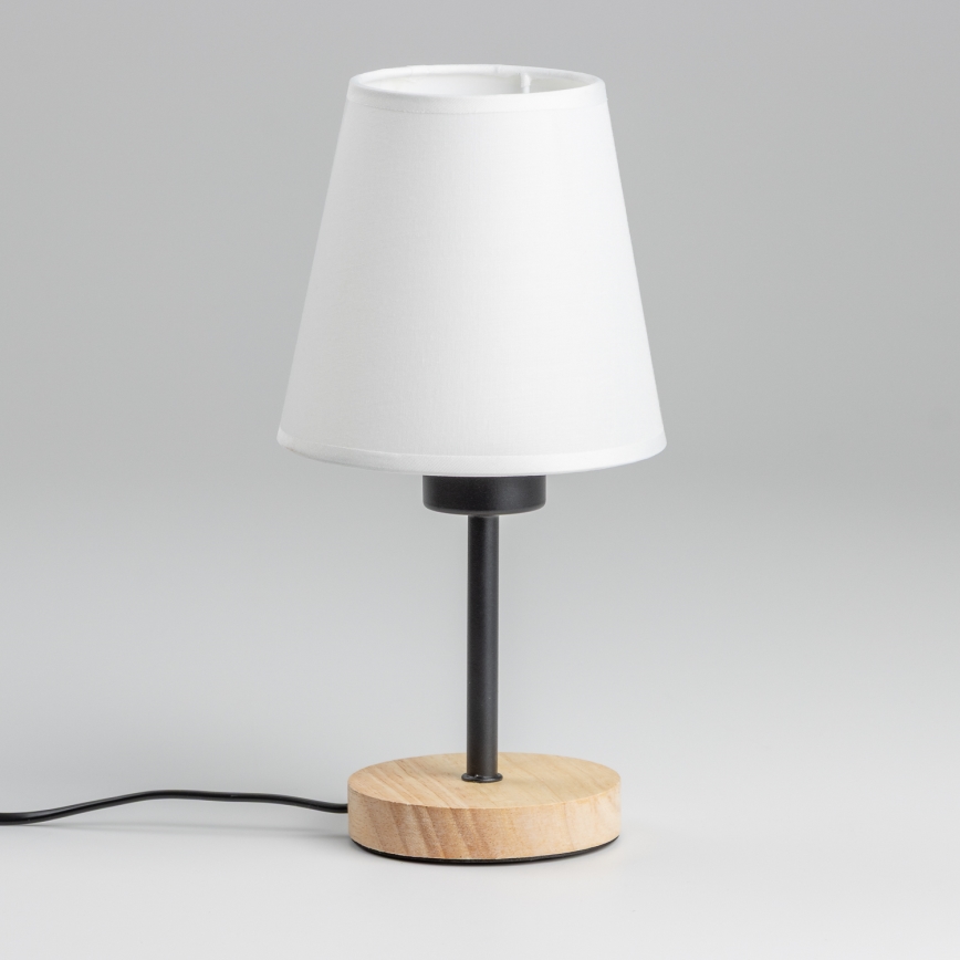 Brilagi - Namizna svetilka NUBILA WOOD 1xE27/25W/230V hrast/bela
