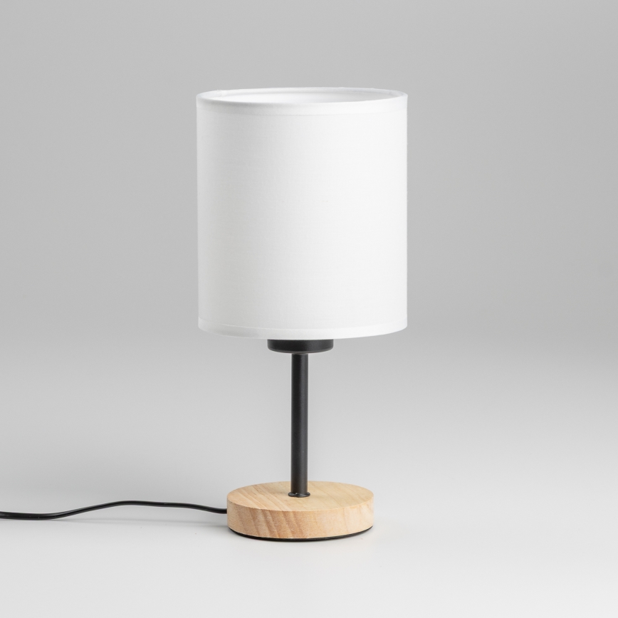 Brilagi - Namizna svetilka NUBILA WOOD 1xE27/25W/230V hrast/bela