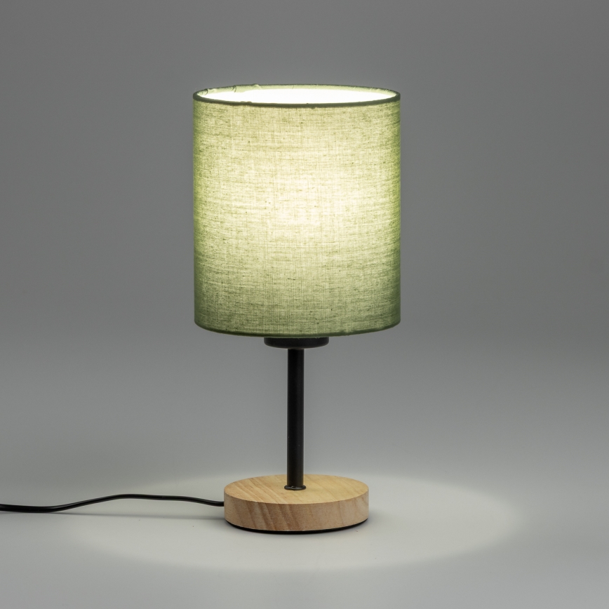 Brilagi - Namizna svetilka NUBILA WOOD 1xE27/25W/230V hrast/črna