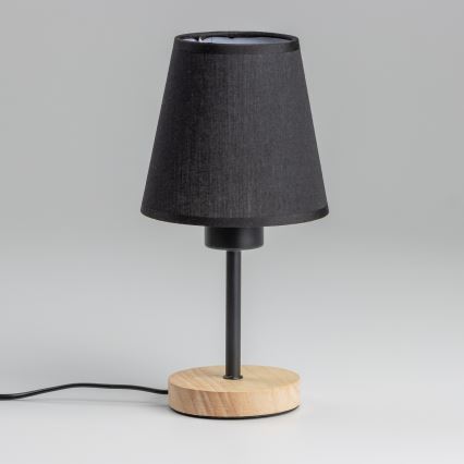 Brilagi - Namizna svetilka NUBILA WOOD 1xE27/25W/230V hrast/črna