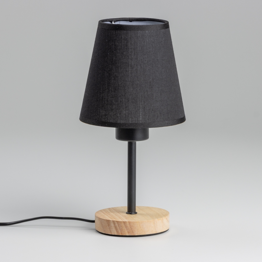 Brilagi - Namizna svetilka NUBILA WOOD 1xE27/25W/230V hrast/črna