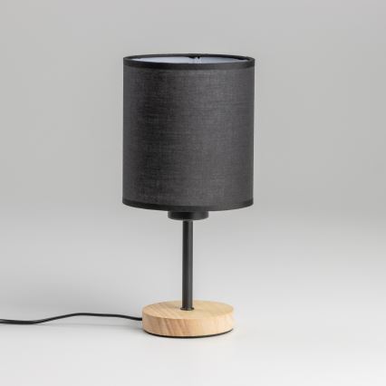 Brilagi - Namizna svetilka NUBILA WOOD 1xE27/25W/230V hrast/črna