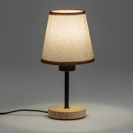 Brilagi - Namizna svetilka NUBILA WOOD 1xE27/25W/230V hrast/rjava