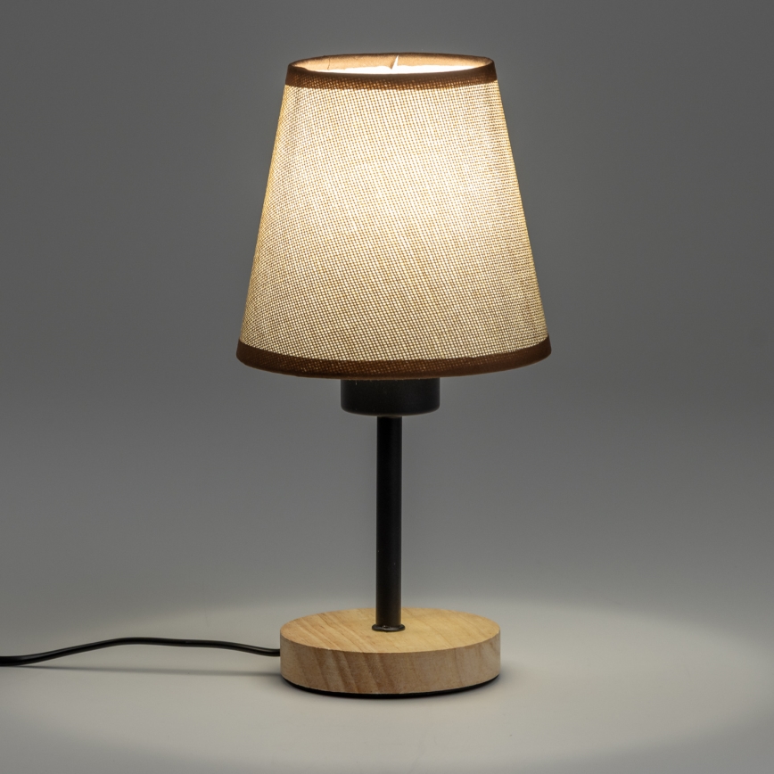 Brilagi - Namizna svetilka NUBILA WOOD 1xE27/25W/230V hrast/rjava