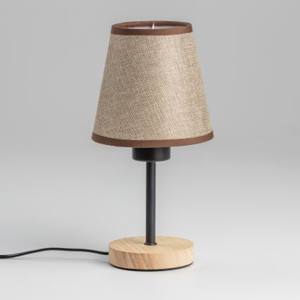 Brilagi - Namizna svetilka NUBILA WOOD 1xE27/25W/230V hrast/rjava