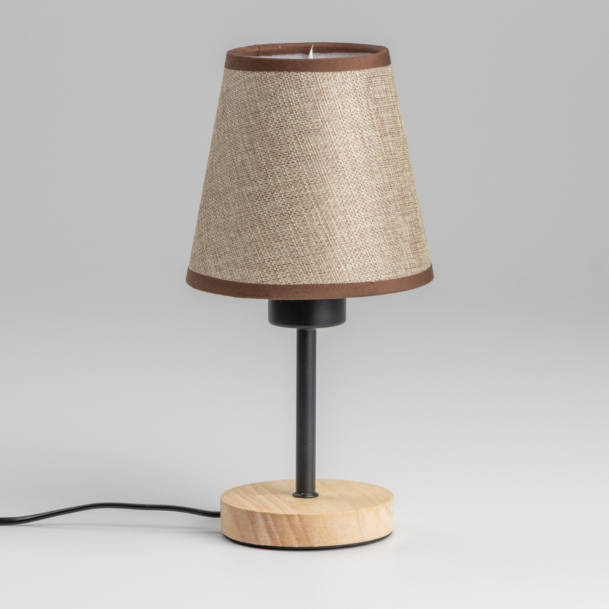 Brilagi - Namizna svetilka NUBILA WOOD 1xE27/25W/230V hrast/rjava