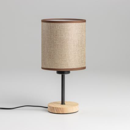 Brilagi - Namizna svetilka NUBILA WOOD 1xE27/25W/230V hrast/rjava