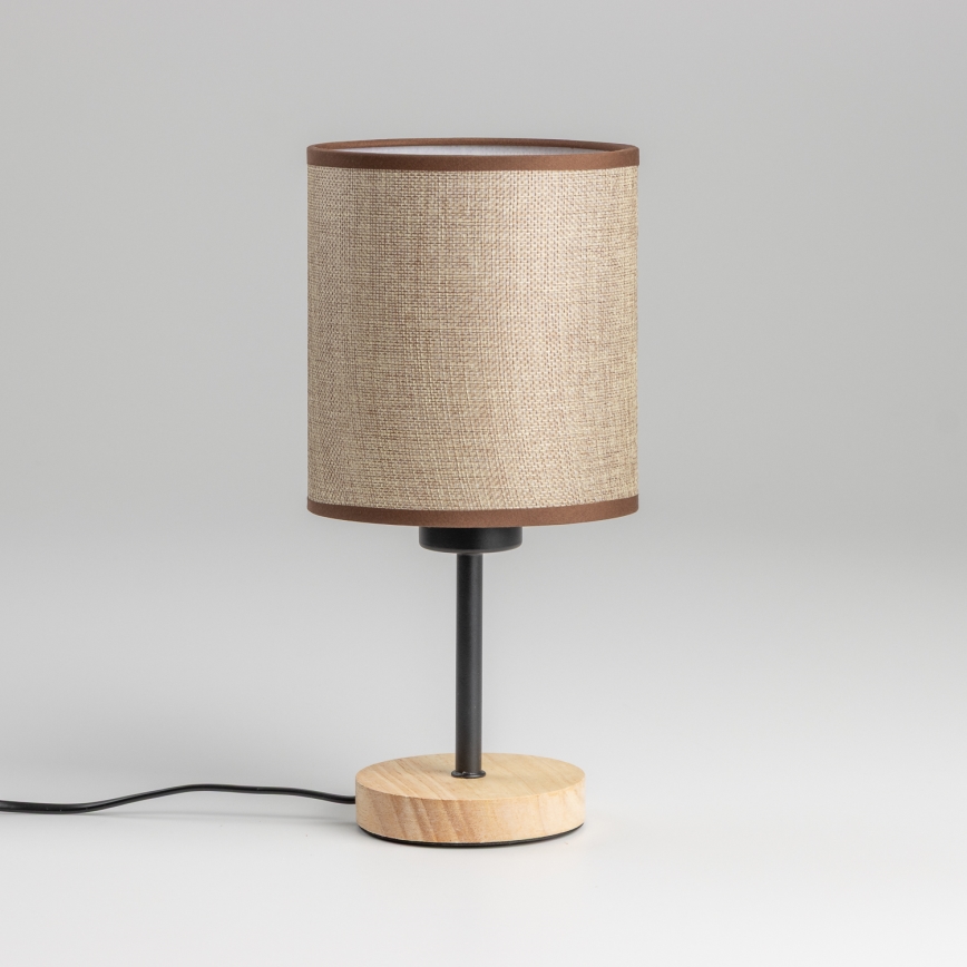 Brilagi - Namizna svetilka NUBILA WOOD 1xE27/25W/230V hrast/rjava