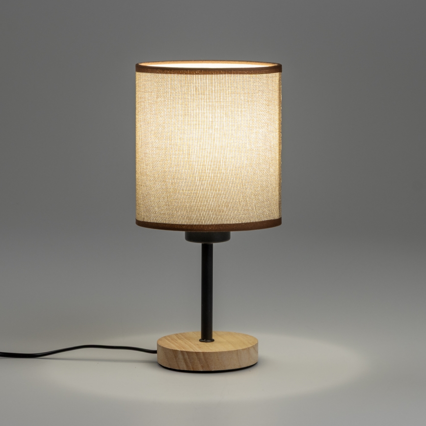 Brilagi - Namizna svetilka NUBILA WOOD 1xE27/25W/230V hrast/rjava
