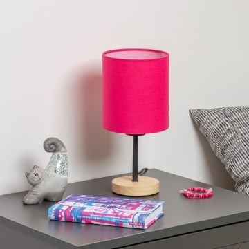 Brilagi - Namizna svetilka NUBILA WOOD 1xE27/25W/230V hrast/roza