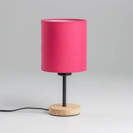 Brilagi - Namizna svetilka NUBILA WOOD 1xE27/25W/230V hrast/roza