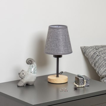 Brilagi - Namizna svetilka NUBILA WOOD 1xE27/25W/230V hrast/siva