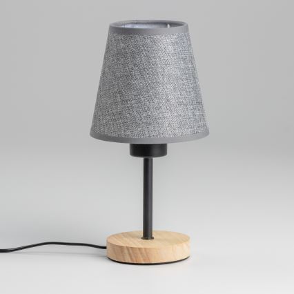Brilagi - Namizna svetilka NUBILA WOOD 1xE27/25W/230V hrast/siva