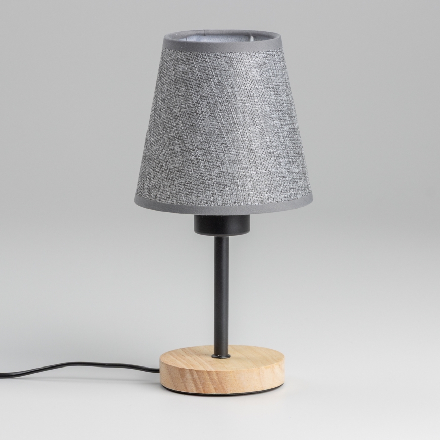 Brilagi - Namizna svetilka NUBILA WOOD 1xE27/25W/230V hrast/siva