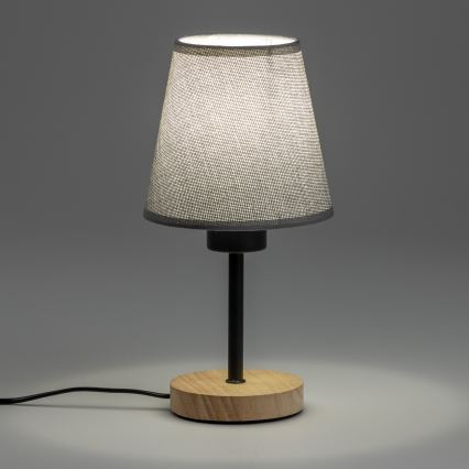 Brilagi - Namizna svetilka NUBILA WOOD 1xE27/25W/230V hrast/siva