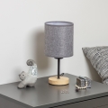 Brilagi - Namizna svetilka NUBILA WOOD 1xE27/25W/230V hrast/siva