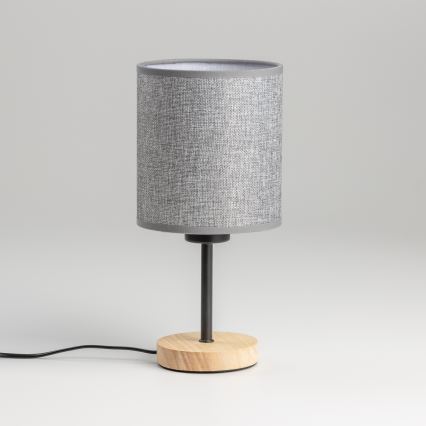 Brilagi - Namizna svetilka NUBILA WOOD 1xE27/25W/230V hrast/siva
