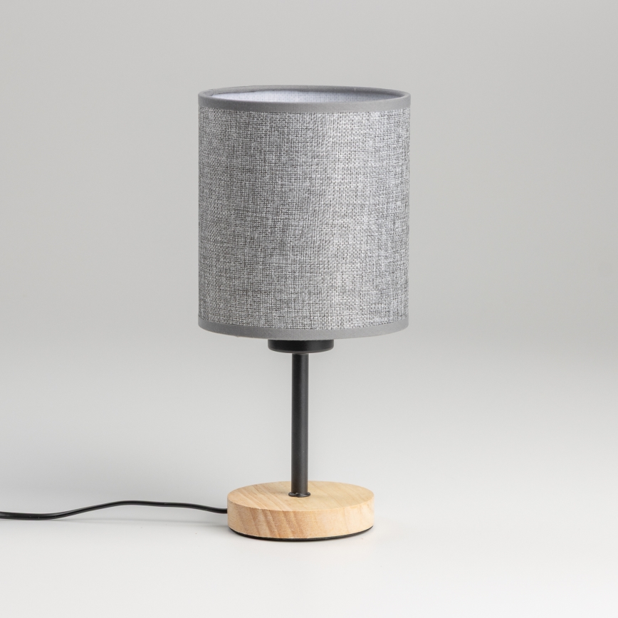 Brilagi - Namizna svetilka NUBILA WOOD 1xE27/25W/230V hrast/siva