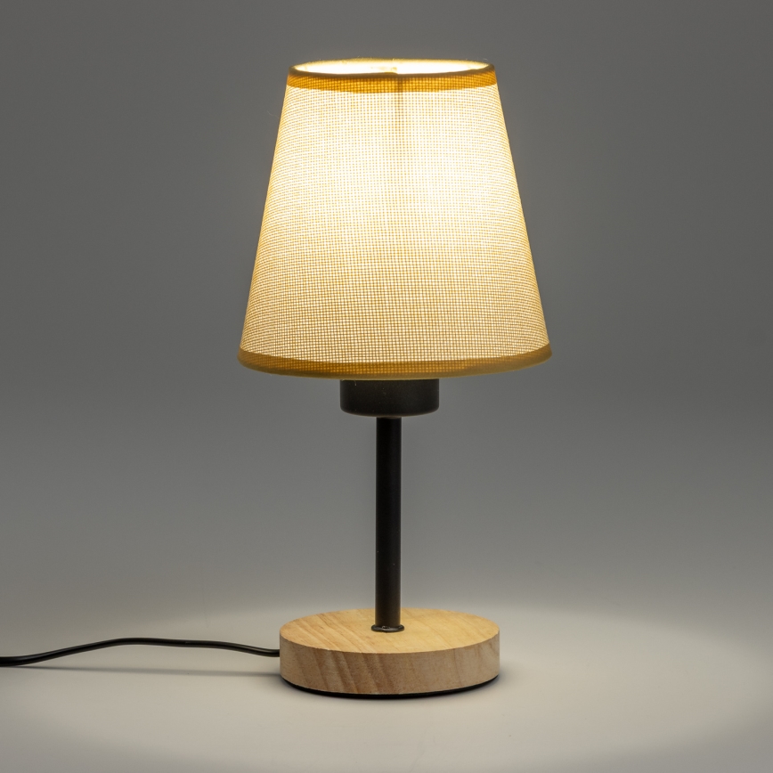 Brilagi - Namizna svetilka NUBILA WOOD 1xE27/25W/230V hrast/svetlo rjava