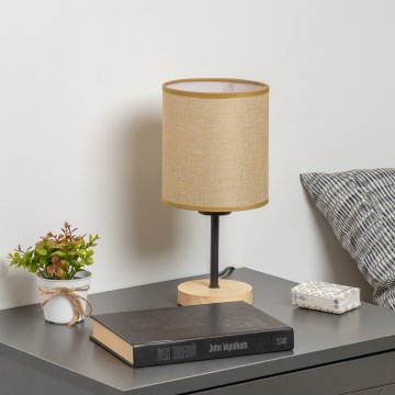 Brilagi - Namizna svetilka NUBILA WOOD 1xE27/25W/230V hrast/svetlo rjava