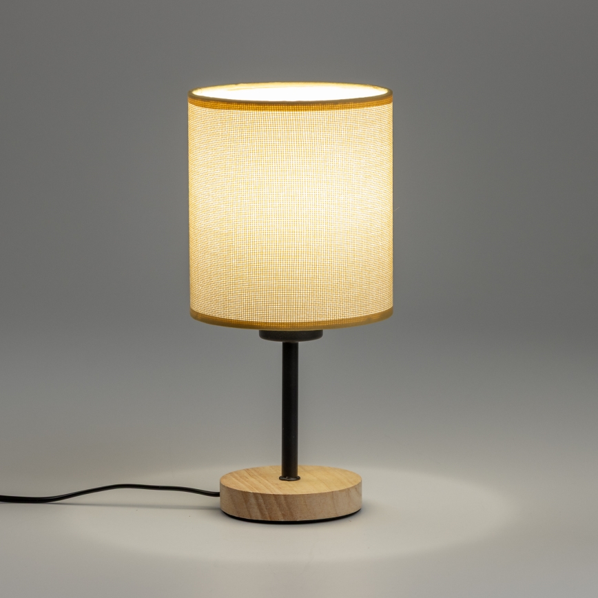 Brilagi - Namizna svetilka NUBILA WOOD 1xE27/25W/230V hrast/svetlo rjava