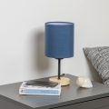 Brilagi - Namizna svetilka NUBILA WOOD 1xE27/25W/230V hrast/temno modra