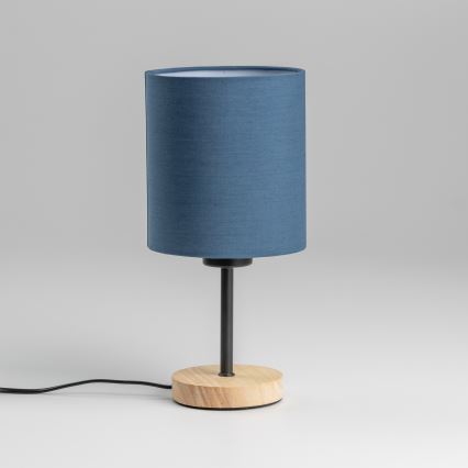 Brilagi - Namizna svetilka NUBILA WOOD 1xE27/25W/230V hrast/temno modra