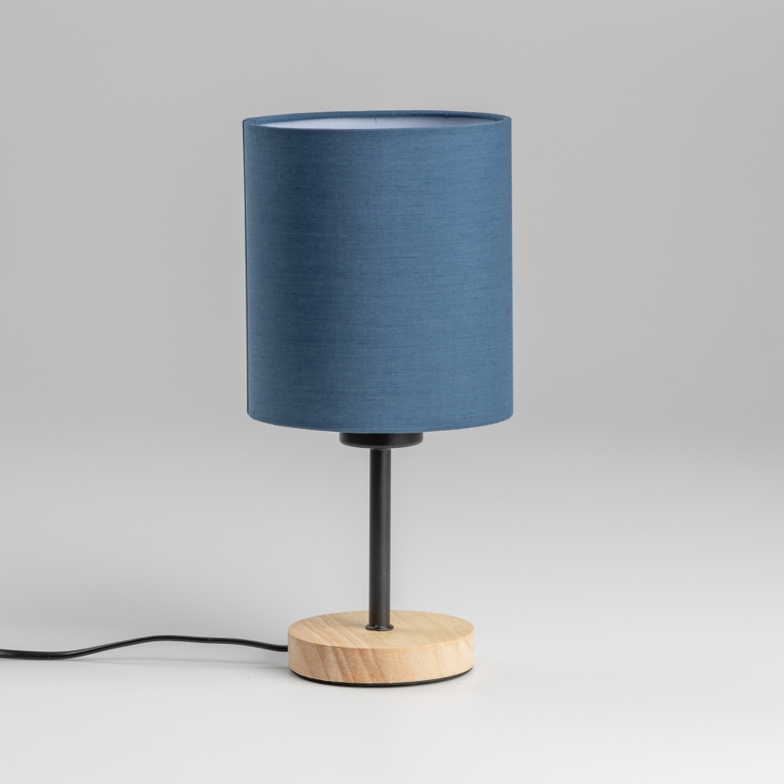 Brilagi - Namizna svetilka NUBILA WOOD 1xE27/25W/230V hrast/temno modra