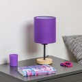 Brilagi - Namizna svetilka NUBILA WOOD 1xE27/25W/230V hrast/vijolična