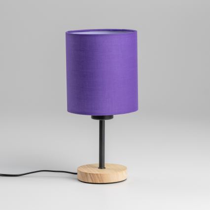 Brilagi - Namizna svetilka NUBILA WOOD 1xE27/25W/230V hrast/vijolična