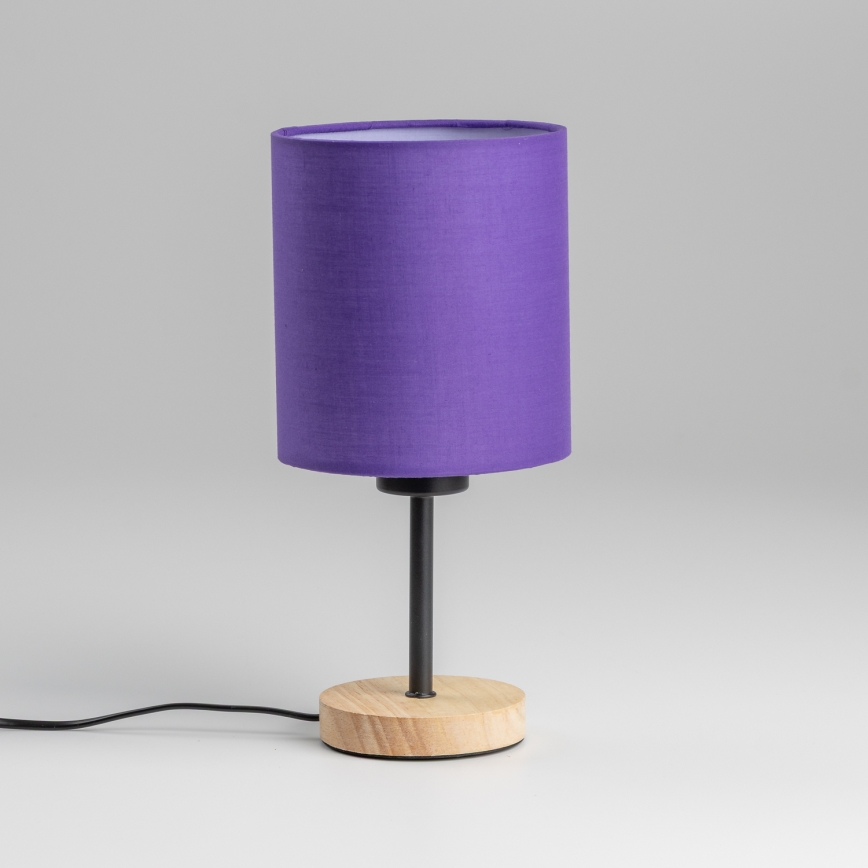 Brilagi - Namizna svetilka NUBILA WOOD 1xE27/25W/230V hrast/vijolična