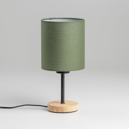 Brilagi - Namizna svetilka NUBILA WOOD 1xE27/25W/230V hrast/zelena