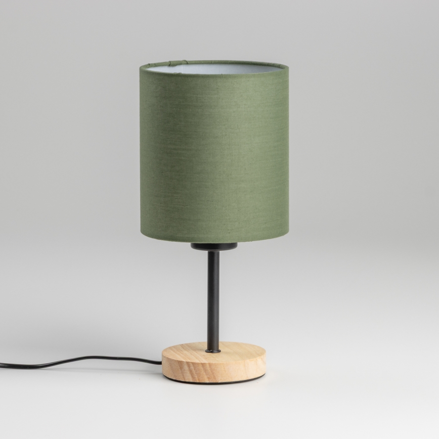 Brilagi - Namizna svetilka NUBILA WOOD 1xE27/25W/230V hrast/zelena