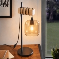 BRILAGI - Namizna svetilka WOOD GLASS 1xE27/40W/230V rjava/črna/dimna rjava