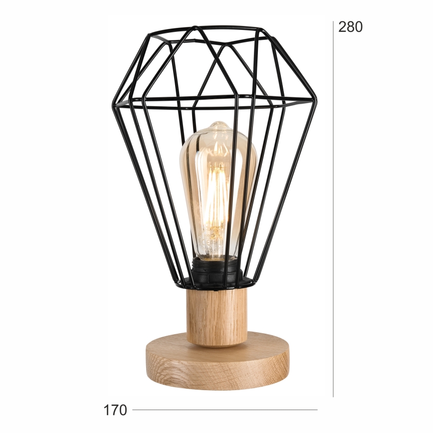Brilagi - Namizna svetilka WOODY BASKET 1xE27/60W/230V hrast