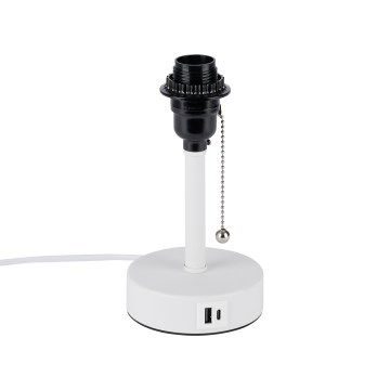 Brilagi - Namizna svetilka z USB priključkom TABLON 1xE27/25W/230V bela