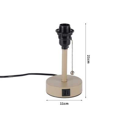 Brilagi - Namizna svetilka z USB priključkom TABLON 1xE27/25W/230V v bež barvi