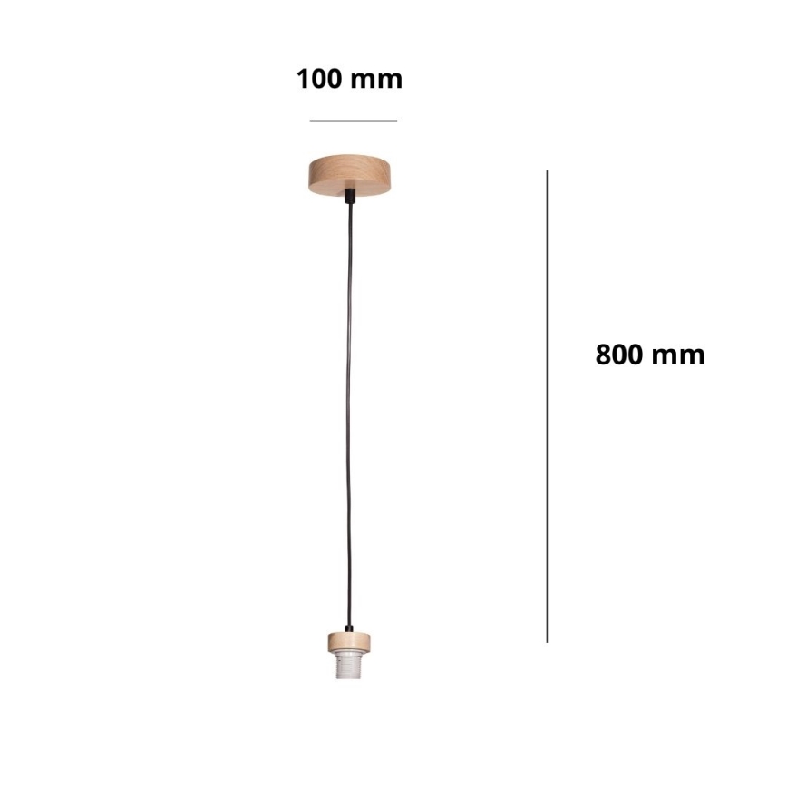 Brilagi - Napajalni kabel PARTY 1xE27/60W/230V, premer 10 cm, hrast