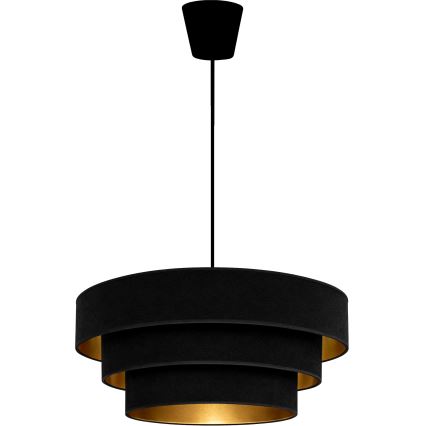 Brilagi - Obesna svetilka LUNETA na kablu 1xE27/60W/230V premer 40 cm črna/zlata