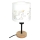 Brilagi - Otroška namizna svetilka BOBO WOOD 1xE27/25W/230V hrast/črna/bela/enorogi