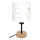 Brilagi - Otroška namizna svetilka BOBO WOOD 1xE27/25W/230V hrast/črna/bela/zajčki