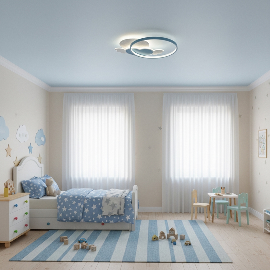 Brilagi - Otroška stropna LED svetilka LOVE LED/48W/230V 3000/4500/6000K modra