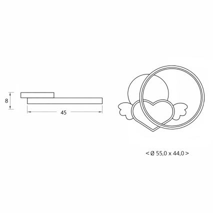 Brilagi - Otroška stropna LED svetilka LOVE LED/48W/230V 3000/4500/6000K modra