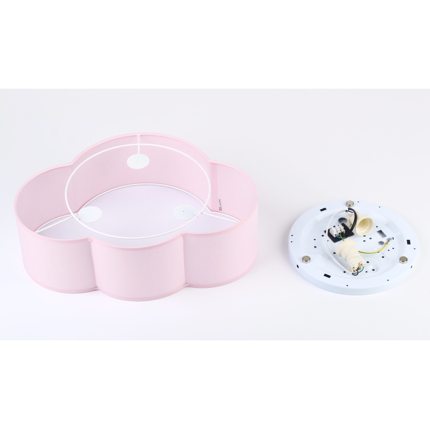 Brilagi - Otroška stropna svetilka NIMBUS MINI 2xE27/15W/230V 31x43 cm rožnata