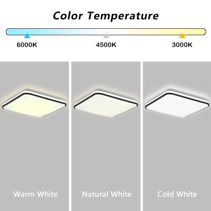 Brilagi - zatemnjevalno LED stropno svetilo SMART LED/36W/230V 53x53 cm 3000-6000K Wi-Fi Tuya Beacon + daljinski upravljalnik