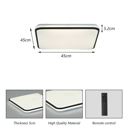 Brilagi - zatemnjevalno LED stropno svetilo SMART LED/36W/230V 53x53 cm 3000-6000K Wi-Fi Tuya Beacon + daljinski upravljalnik