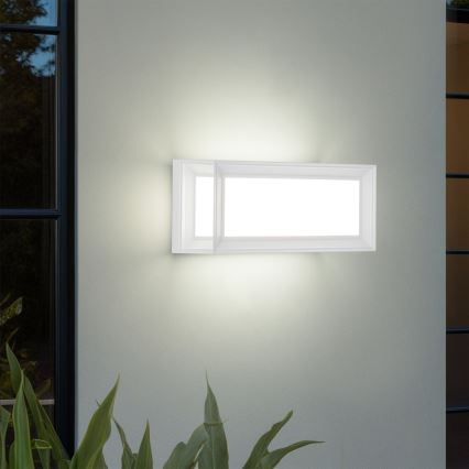 Brilagi - LED zunanja stenska svetilka s senzorjem PARKER LED/12W/230V bela IP44