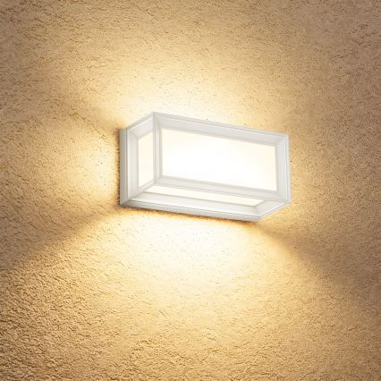 Brilagi - LED zunanja stenska svetilka s senzorjem PARKER LED/12W/230V bela IP44