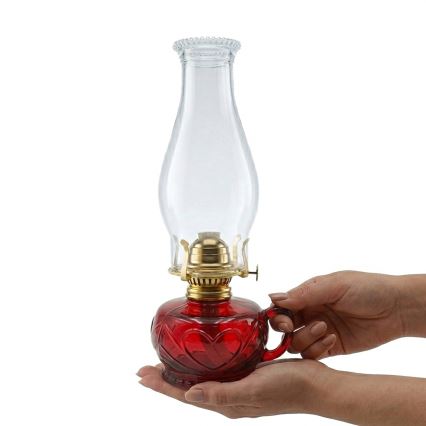 Brilagi - Petrolejna lampa MERLIN rdeča