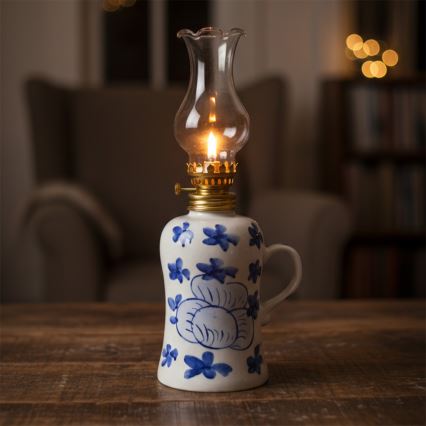 Brilagi - Petrolejska lampa MERLIN bela/modra